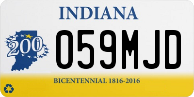 IN license plate 059MJD