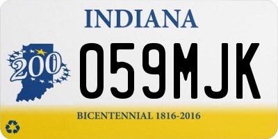 IN license plate 059MJK