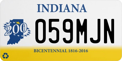 IN license plate 059MJN