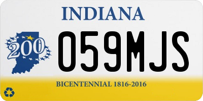 IN license plate 059MJS