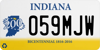 IN license plate 059MJW