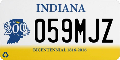 IN license plate 059MJZ