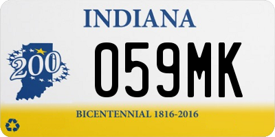 IN license plate 059MK