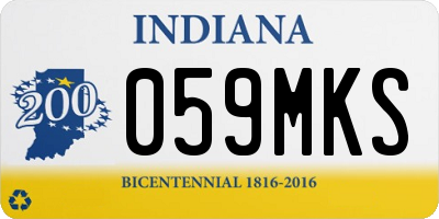 IN license plate 059MKS