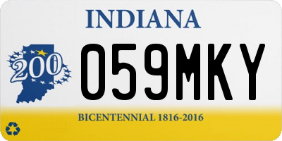 IN license plate 059MKY