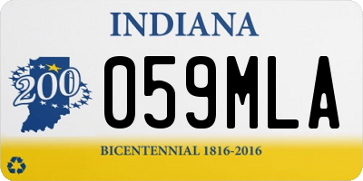 IN license plate 059MLA