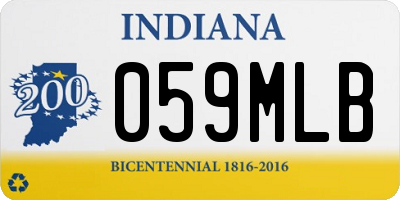 IN license plate 059MLB