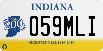 IN license plate 059MLI