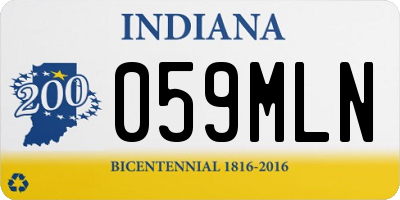 IN license plate 059MLN