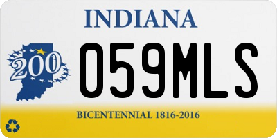IN license plate 059MLS