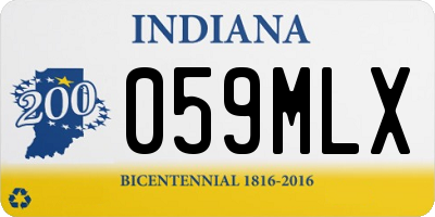 IN license plate 059MLX