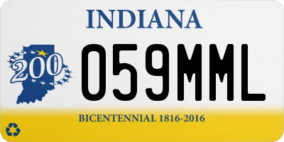 IN license plate 059MML