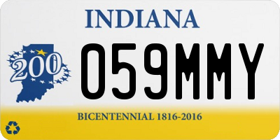 IN license plate 059MMY