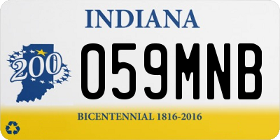 IN license plate 059MNB
