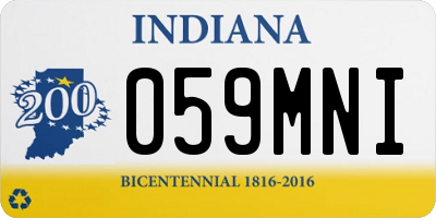 IN license plate 059MNI