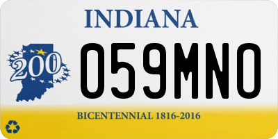 IN license plate 059MNO