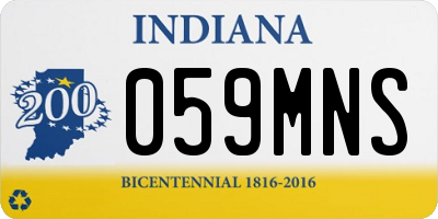 IN license plate 059MNS