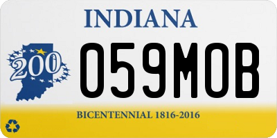 IN license plate 059MOB