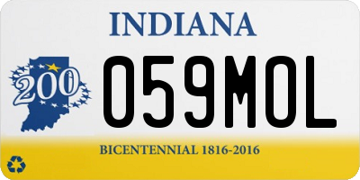 IN license plate 059MOL