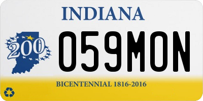 IN license plate 059MON