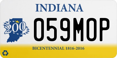 IN license plate 059MOP