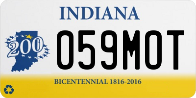 IN license plate 059MOT