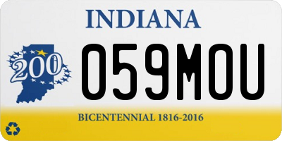 IN license plate 059MOU