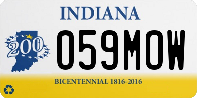 IN license plate 059MOW