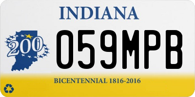 IN license plate 059MPB