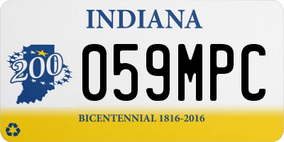 IN license plate 059MPC