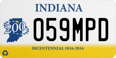 IN license plate 059MPD