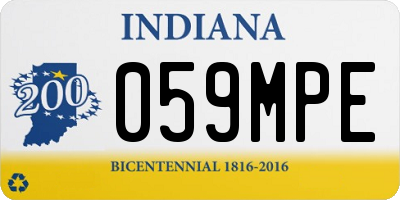 IN license plate 059MPE