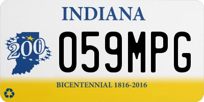 IN license plate 059MPG