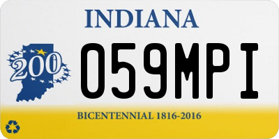 IN license plate 059MPI