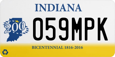 IN license plate 059MPK