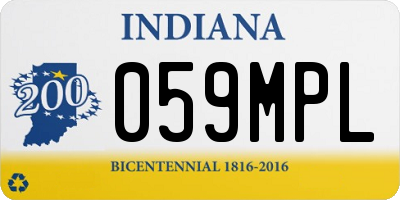 IN license plate 059MPL