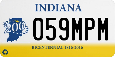 IN license plate 059MPM