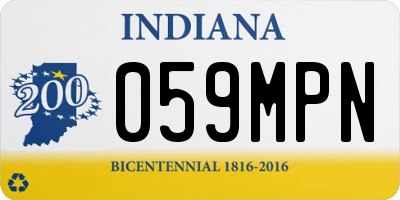 IN license plate 059MPN