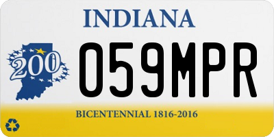 IN license plate 059MPR