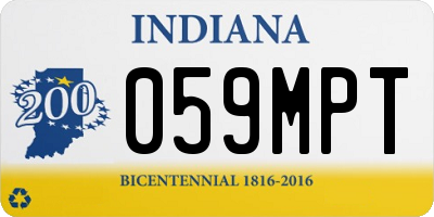 IN license plate 059MPT