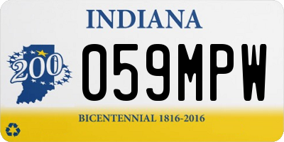 IN license plate 059MPW