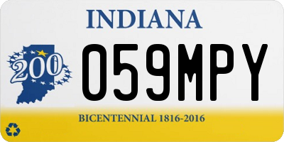 IN license plate 059MPY