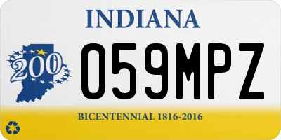 IN license plate 059MPZ