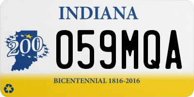 IN license plate 059MQA