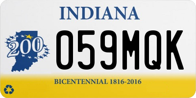 IN license plate 059MQK