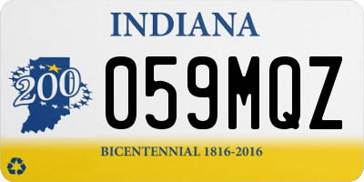 IN license plate 059MQZ