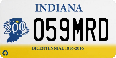 IN license plate 059MRD