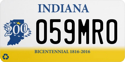 IN license plate 059MRO