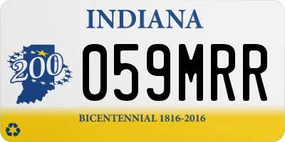 IN license plate 059MRR