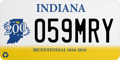 IN license plate 059MRY